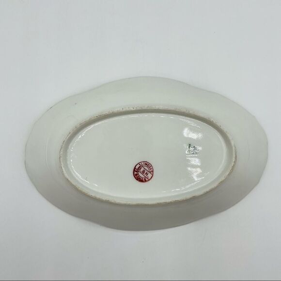 Vintage B&H Limoges Hand Painted Oval Trinket Dish - Picture 4 of 6